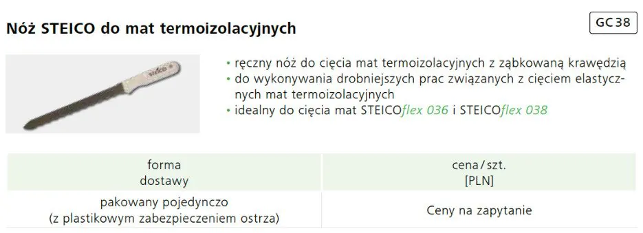 Format STEICO nóż
