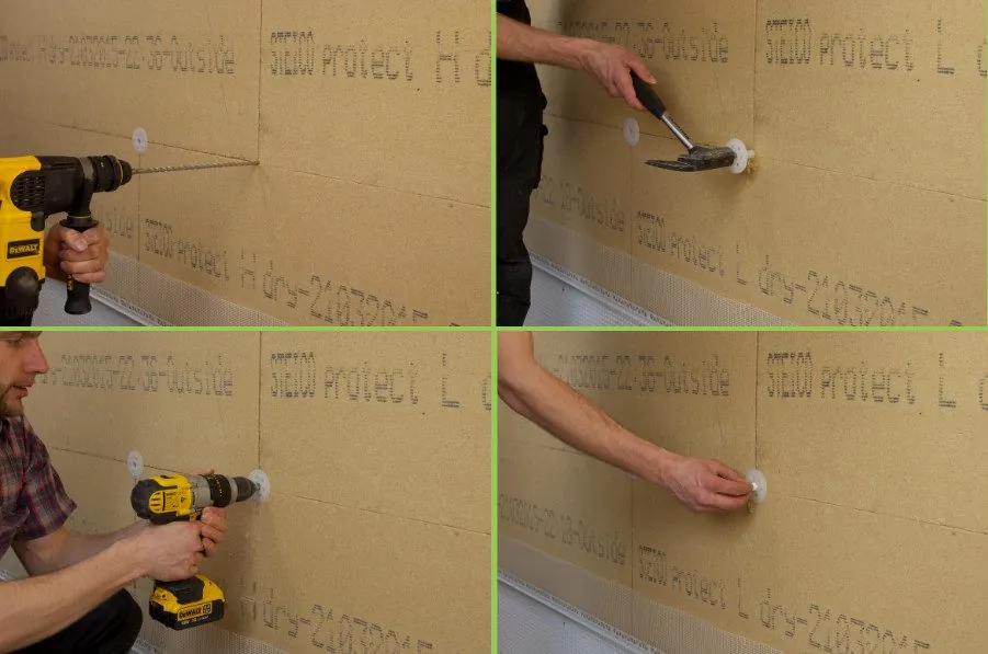 Mocowanie mechaniczne płyt elewacyjnych STEICOprotect L dry