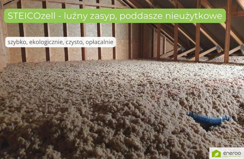 Ocieplanie poddasza nieużytkowego przy pomocy granulatu STEICOzell